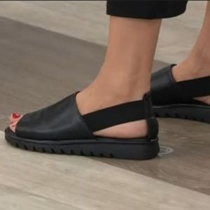 Skechers Womens Open Toe Sandal Jigsawed Black SIZE 10